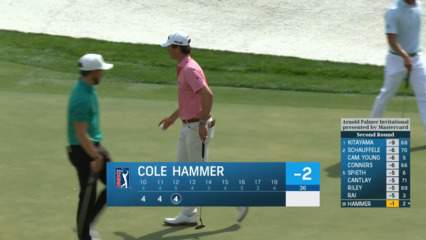 Cole Hammer makes birdie on No. 12 at Arnold Palmer