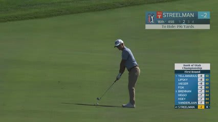 Kevin Streelman gets up-and-down from 197 yards for birdie on No. 16 at Bank of Utah