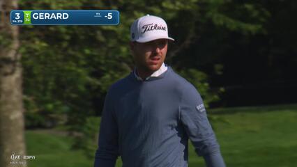Ryan Gerard gets up-and-down from 119 yards for birdie on No. 3 at the Memorial