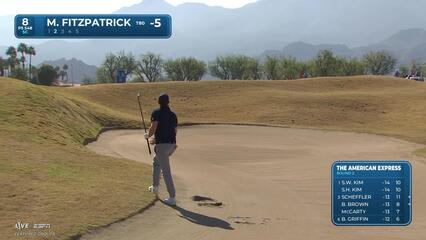 Matt Fitzpatrick taps in from 1 foot for birdie on No. 8 at The American Express