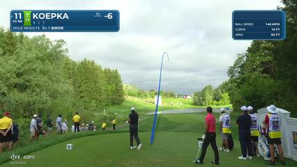 Brooks Koepka sinks 27-foot birdie putt on No. 11 at RBC Canadian