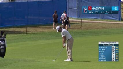 Adam Hadwin drains 11-foot birdie putt on No. 10 at ISCO Championship