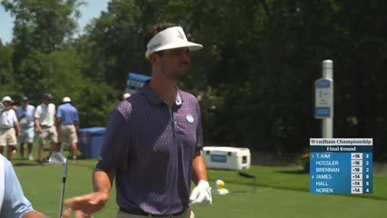 Beau Hossler hits tee shot to 11 feet, sets up birdie on No. 3 at Wyndham