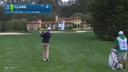 Wyndham Clark hits 86-yard approach to 7 feet, sets up birdie on No. 11 at AT&T Pebble Beach
