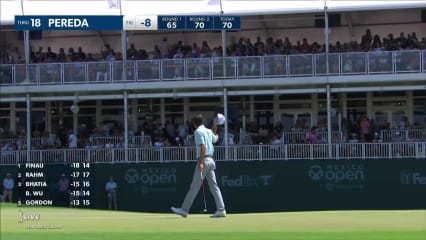 Raul Pereda gets up and down for closing birdie at Mexico Open