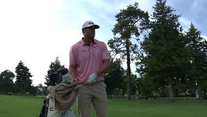 Kyle Westmoreland makes birdie on No. 16 at Albertsons Boise Open