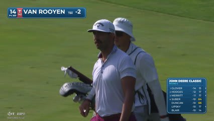Erik van Rooyen's 102-yard approach sets up birdie on No. 14 at John Deere