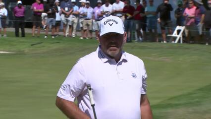 Thomas Bjørn makes birdie on No. 8 at Stifel Charity Classic