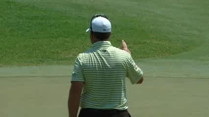 Steve Wheatcroft makes a 17-footer for birdie at THE PLAYERS