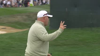 Kevin Stadler birdies No. 17 at Waste Management