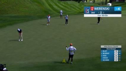 Richy Werenski drains a 33-foot birdie putt at John Deere