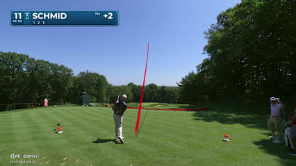 Matti Schmid makes birdie on No. 11 at Travelers