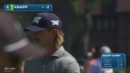 Jake Knapp gets up-and-down from 164 yards for birdie on No. 6 at Rocket Classic