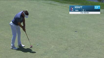 Kelly Kraft drains home putt for birdie at Barracuda
