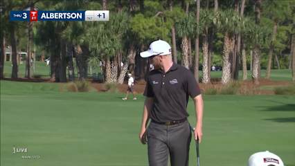 Anders Albertson sinks a 22-foot eagle putt at Honda