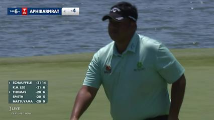 Kiradech Aphibarnrat makes birdie on No. 15 at AT&T Byron Nelson