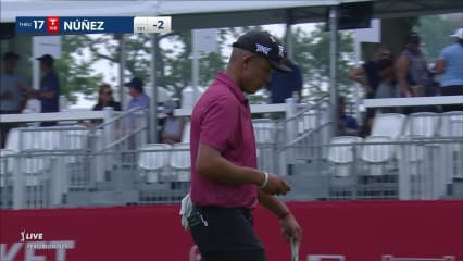 Augusto Núñez reaches in two setting up birdie at Rocket Mortgage