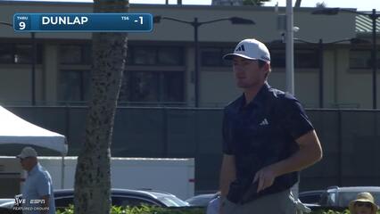 Nick Dunlap sinks 6-foot birdie putt on No. 9 at Sony Open