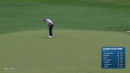 Bronson Burgoon drains 28-foot birdie putt on No. 16 at Valero