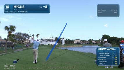 Justin Hicks hits 159-yard approach to 14 feet, sets up birdie on No. 15 at Cognizant Classic