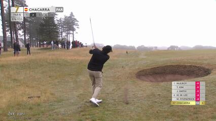 Eugenio Lopez-Chacarra sinks 3-foot birdie putt on No. 7 at Genesis Scottish Open