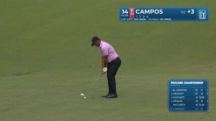 Rafael Campos hits 108-yard approach to 5 feet, sets up birdie on No. 14 at Procore