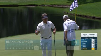 Bernhard Langer makes birdie on No. 3 at Kaulig Companies Championship