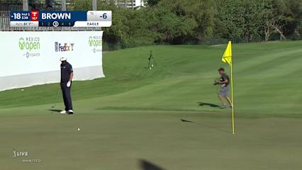Scott Brown makes birdie on No. 18 at Mexico Open