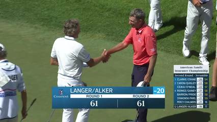Team Langer/Alker makes birdie on No. 18 at American Family Insurance Championship