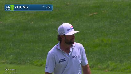 Cameron Young's 117-yard approach sets up birdie on No. 14 at Travelers