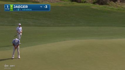 Stephan Jaeger sinks 20-foot birdie putt on No. 1 at Texas Children’s