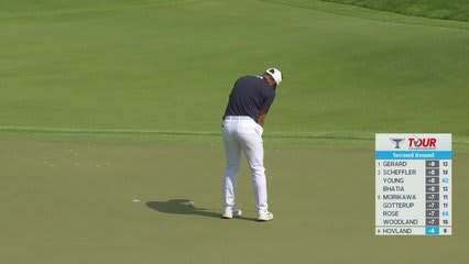 Viktor Hovland gets up-and-down from 98 yards for birdie on No. 10 at TOUR Championship