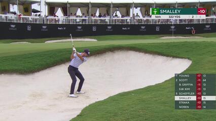 Alex Smalley's 62-foot bunker shot sets up birdie on No. 16 at Cadillac