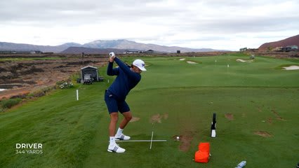 Marco Penge gauges stock yardages at Bank of Utah Championship