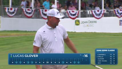 Lucas Glover makes birdie on No. 17 at John Deere