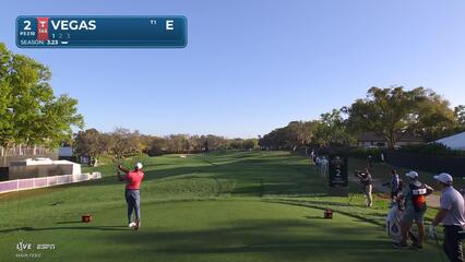 Jhonattan Vegas holes out 26-foot birdie putt on No. 2 at Arnold Palmer