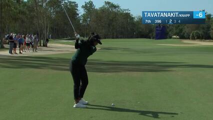 Patty Tavatanakit hits it tight to set up birdie at Grant Thornton