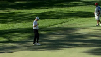 Aaron Cockerill holes birdie putt on No. 12 at Barracuda