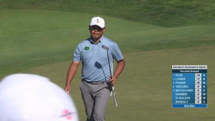 S.H. Kim chips in from 35 feet for birdie on No. 15 at Farmers