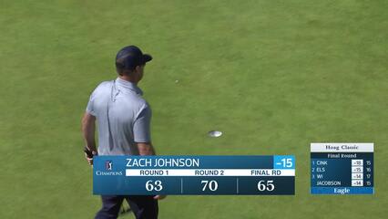 Zach Johnson makes eagle putt on No. 18 at Hoag Classic