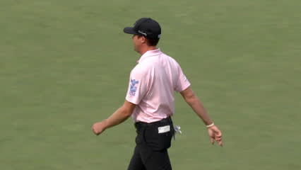 Kyle Reifers' long birdie effort on No. 3 at Deutsche Bank
