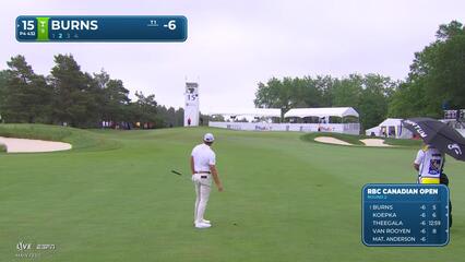 Sam Burns's 90-yard approach sets up par on No. 15 at RBC Canadian