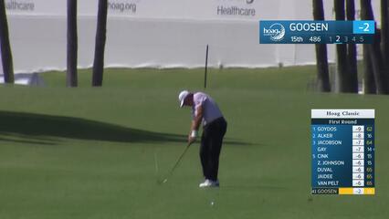 Retief Goosen makes eagle putt on No. 15 at Hoag Classic