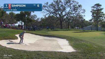 Webb Simpson pours in 4-foot birdie putt on No. 1 at Valspar