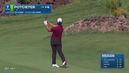 Aldrich Potgieter sinks 3-foot birdie putt on No. 7 at Bank of Utah