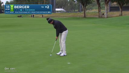 Daniel Berger makes 7-foot birdie putt on No. 11 at The Genesis