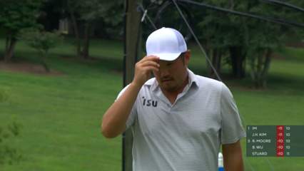 John Huh sinks a 21-foot birdie at Wyndham