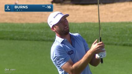 Sam Burns hits 126-yard approach to 8 feet, sets up birdie on No. 2 at The American Express