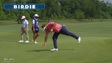 Taylor Dickson makes birdie on No. 11 at Zurich Classic