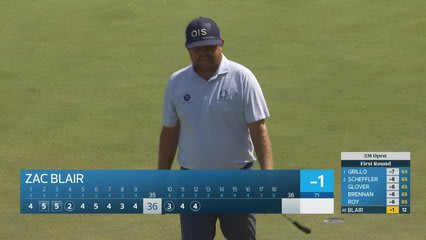 Zac Blair sinks 21-foot birdie putt on No. 12 at 3M Open